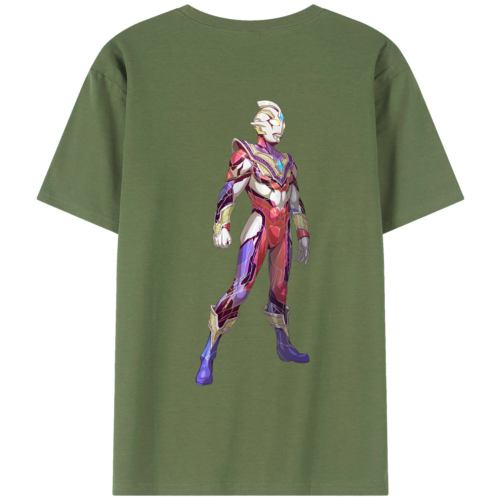（画像用） ウルトラマン Ultraman 綿100％ メンズ半袖Tシャツ（バックプリント） 通気性